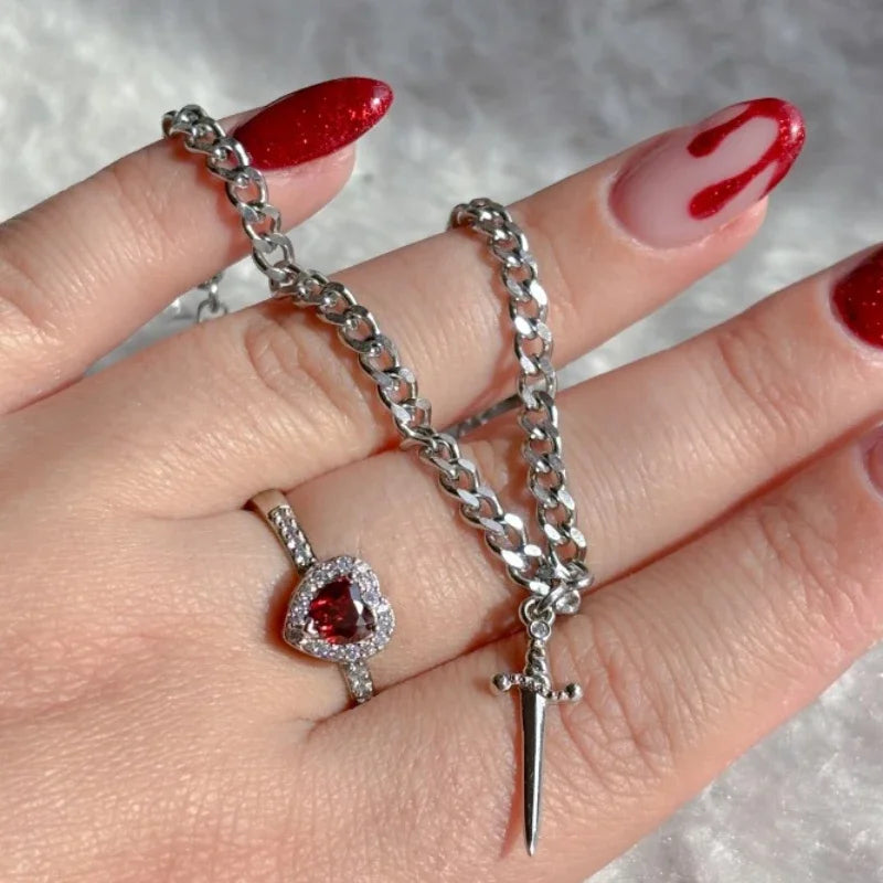 Valor Bond: Heart & Sword Bracelet