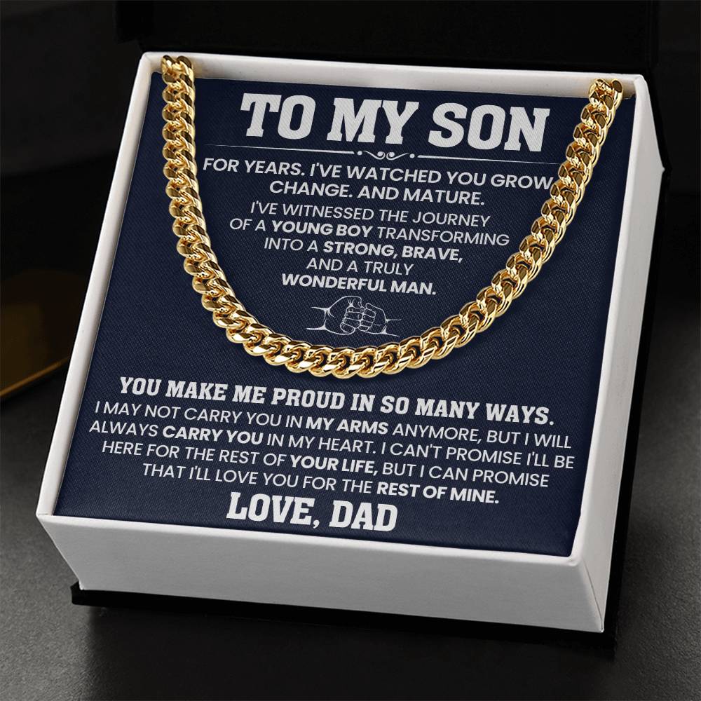 Hip Hop Cuban Link Chain Gift For Son