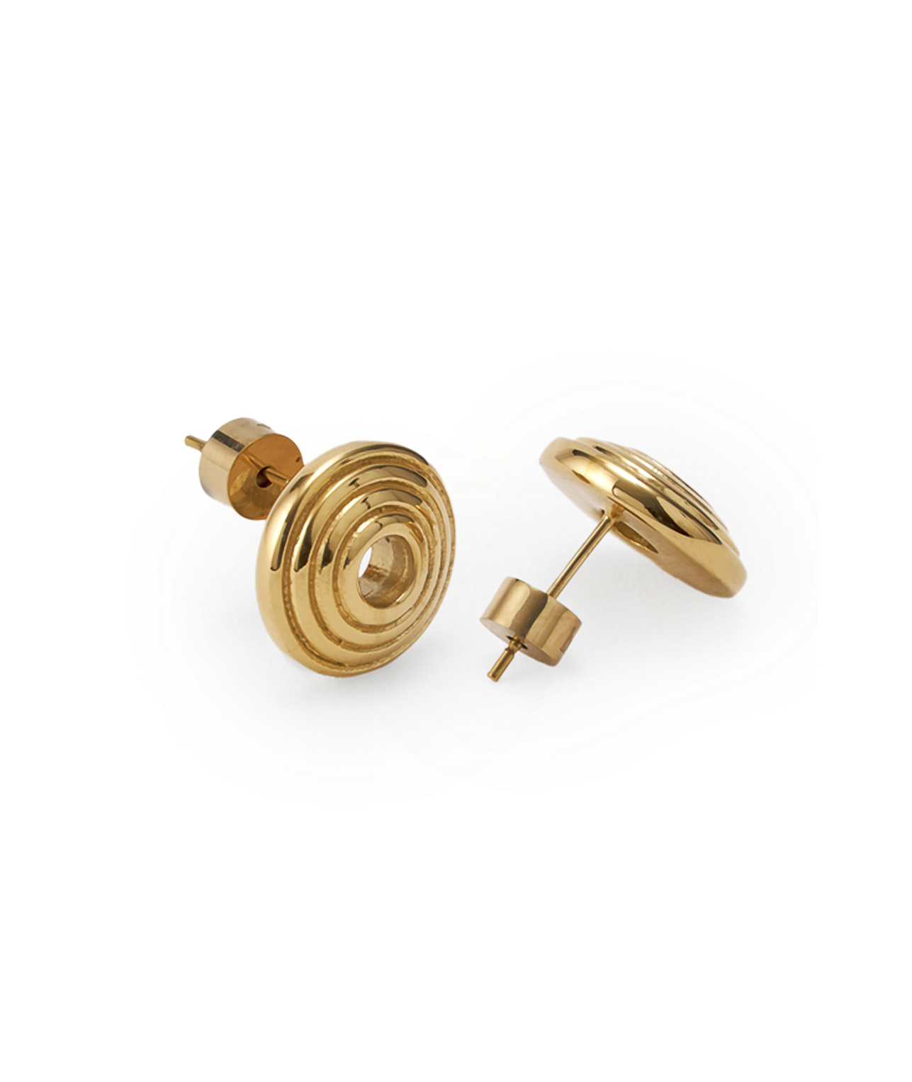 Disc Textured Stud Earrings