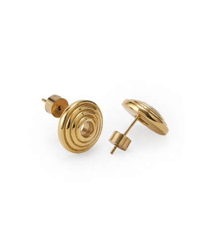 Disc Textured Stud Earrings