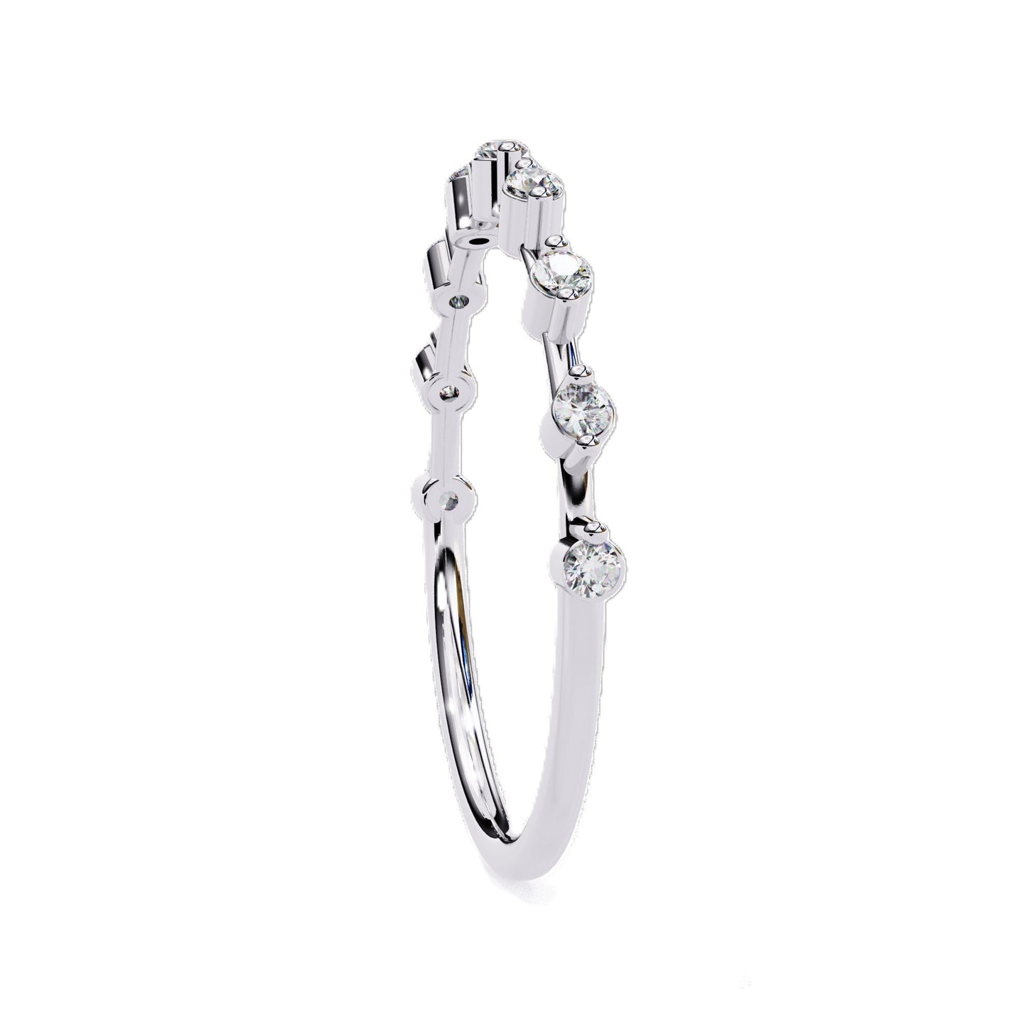 Zafira Lab Grown Diamond Round Eternity Band