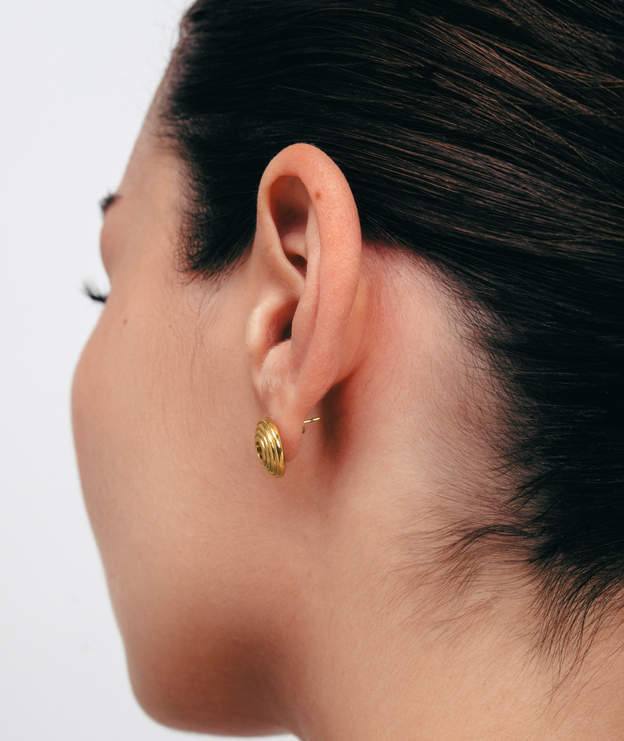 Disc Textured Stud Earrings