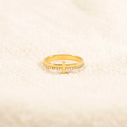 925 Sterling Silver Cross Ring