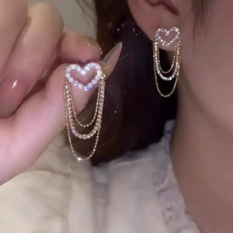 Elegant Mesh Zircon Earrings – Perfect for Parties & Gifting