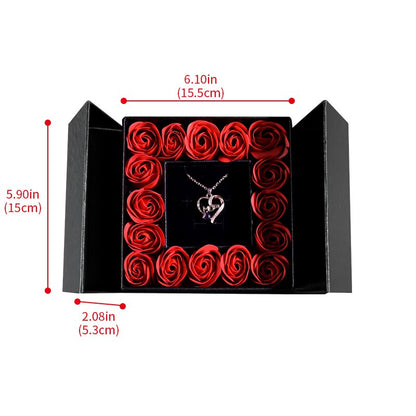 Gifts For Women Jewelry Pendant Necklace /w Soap Eternal Rose Gift Box