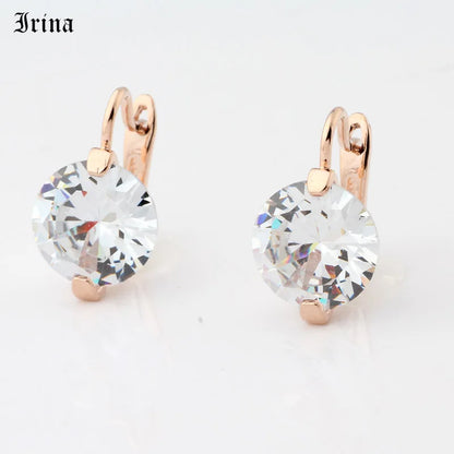 Gold Diamond Dome & Halo Stud Earrings