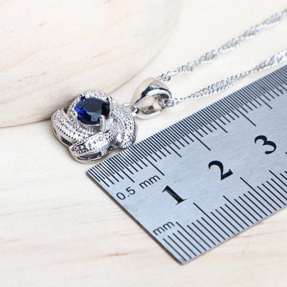 Birthstone Jewelry Set – 5 Piece Set in 925 Sterling Silver