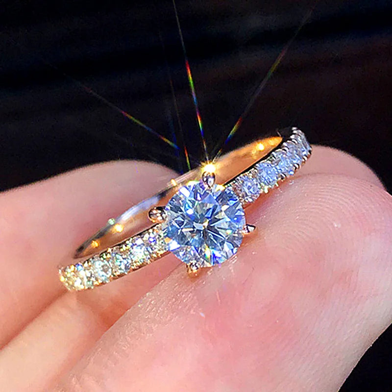 Elegant Shiny Crystal Ring