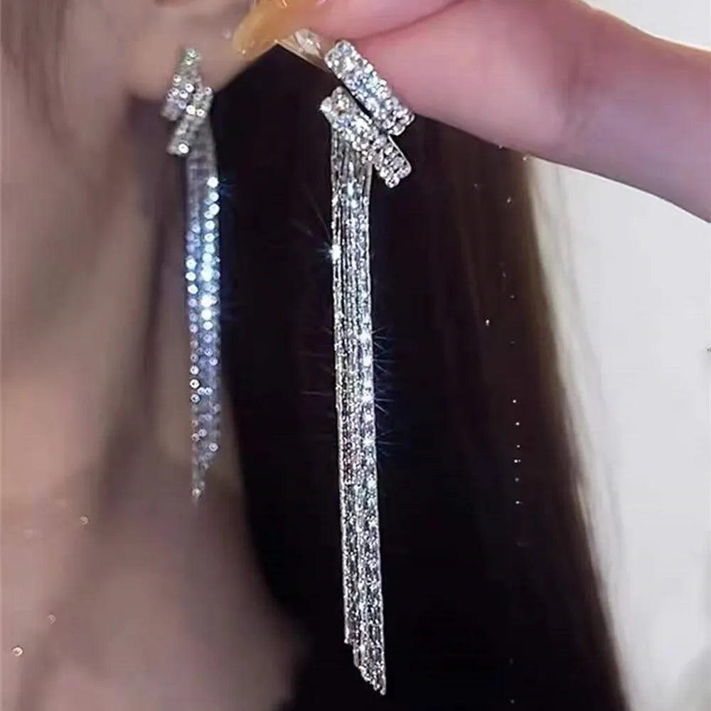Elegant Mesh Zircon Earrings – Perfect for Parties & Gifting