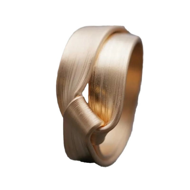 Fashion Handmade Brushed Ring Simple All-match