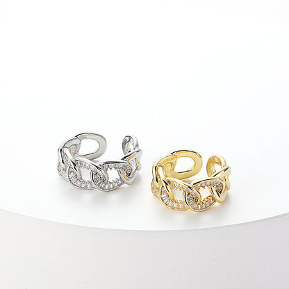 Full Diamond Personalized Index Finger Ring