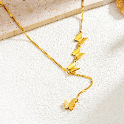 Simple Fashion Personality All-match Butterfly Clavicle Chain Necklace