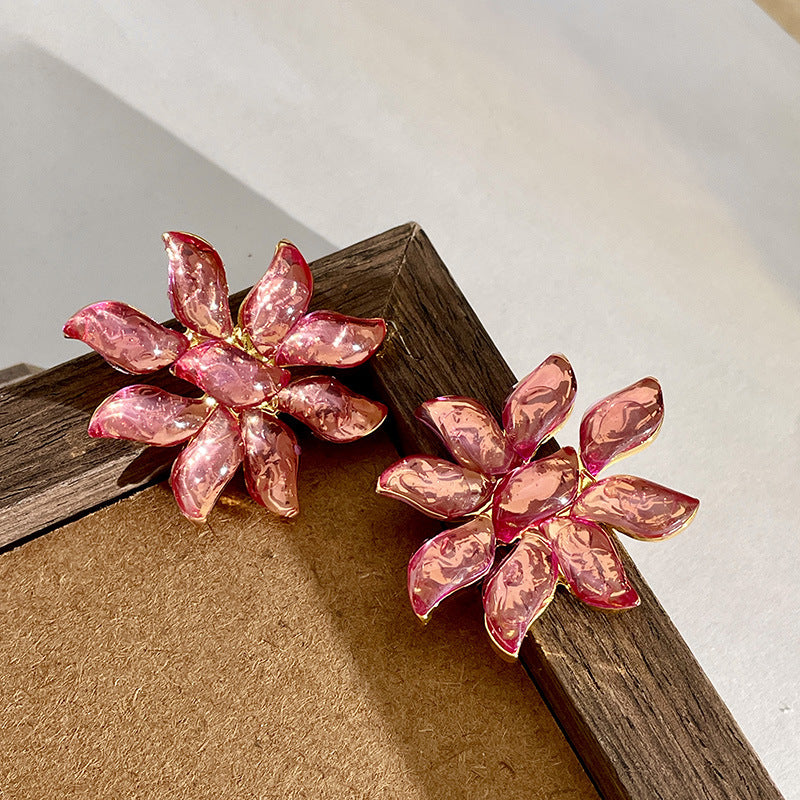 Special Interest Light Luxury Temperament And Fully-jewelled Flower Necklace Suit