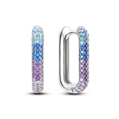 MULA 1PC Hoop Earrings Silver Plated Women Fashion Jewelry Gift For