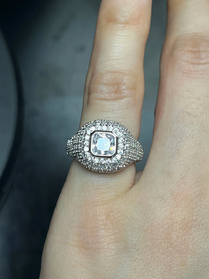 5A Cubic Zirconia  Iced Out Bling Ring