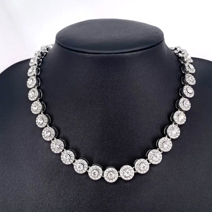 ULJ Hip Hop Iced Out New 10mm Round Bling Rhinestone Cuban Tennis