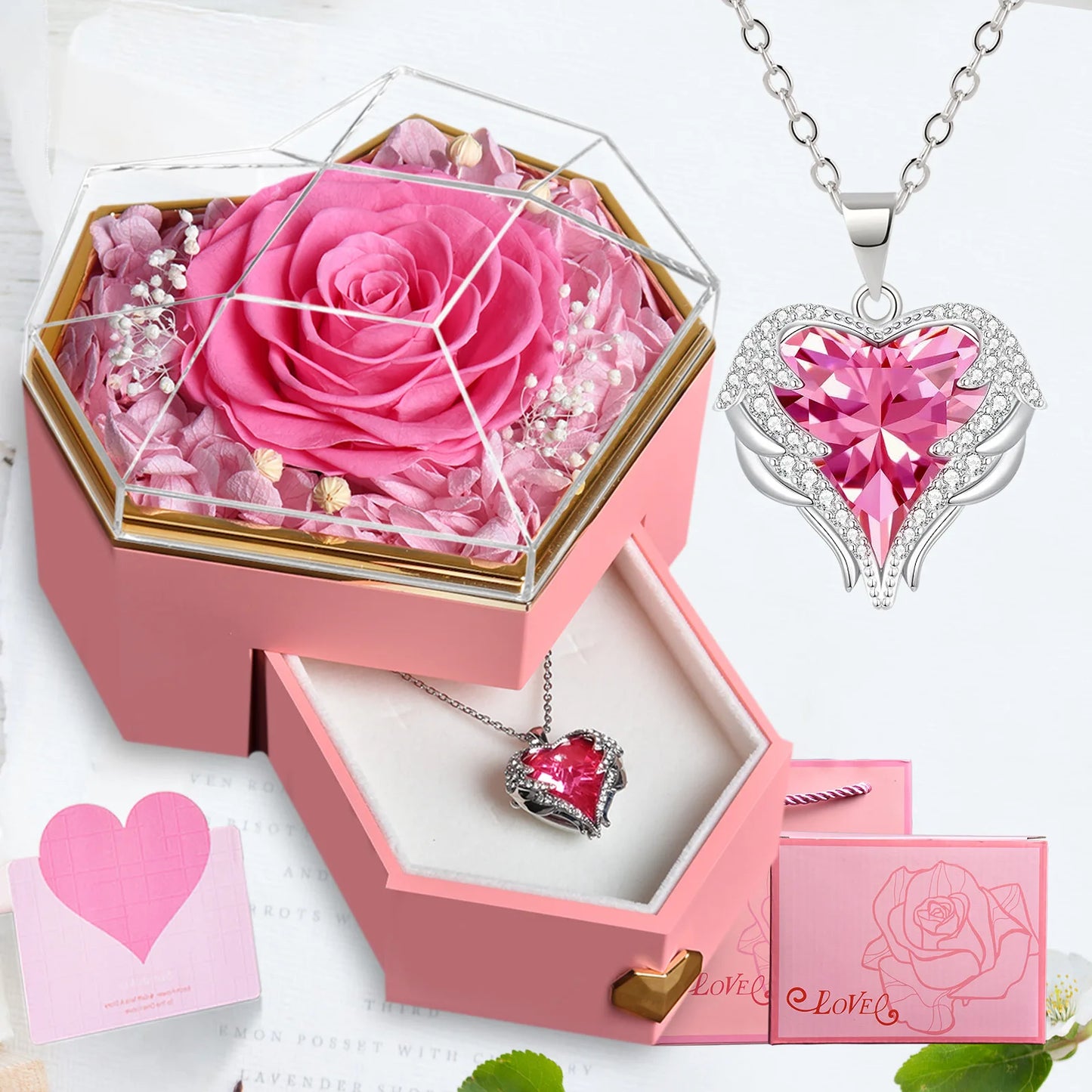 Everlasting Love: Ocean Heart Necklace Gift Set