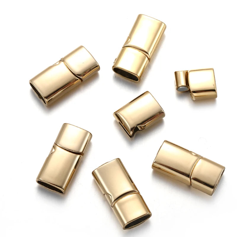 3pcs Zinc alloy Magnetic Clasp Hole 5X10mm 6X12mm For Leather Cord Magnet Lace Buckle Bracelet DIY Jewelry Making W314