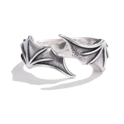 Huitan 2pcs/pack Vintage Angel Wing Demon Eye Hip Hop Adjustable