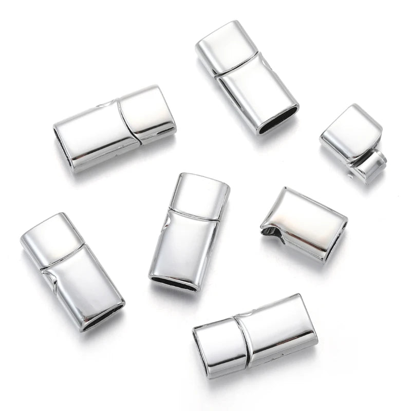 3pcs Zinc alloy Magnetic Clasp Hole 5X10mm 6X12mm For Leather Cord Magnet Lace Buckle Bracelet DIY Jewelry Making W314