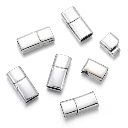 3pcs Zinc alloy Magnetic Clasp Hole 5X10mm 6X12mm For Leather Cord Magnet Lace Buckle Bracelet DIY Jewelry Making W314