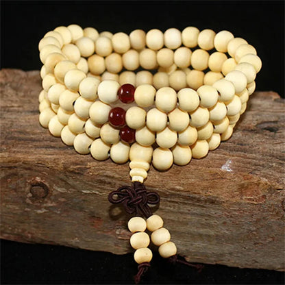 Mala Bead, Mala Bracelet, 108 Mala Bead, 8mm Mala Bracelet, Jewelry, Sandalwood Mala, Meditation Bracelet, Wrist Mala