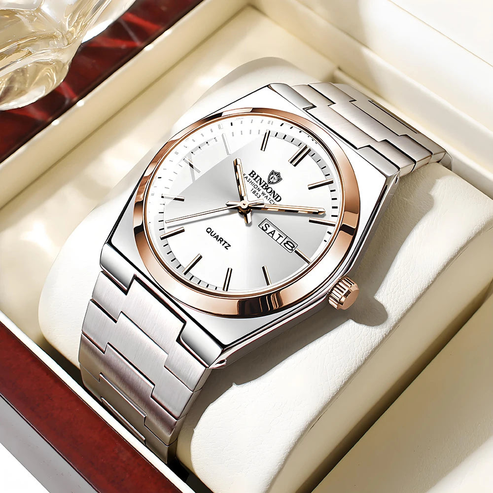 2025 Casual Business Fashion Quartz Wristwatches Gold Movement Clock Men Luxury Watch Automatic Watches Mens Gifts Reloj Hombre
