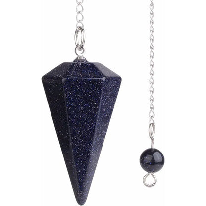Natural Stone Quartz Agates Pendant Reiki Healing Cone Amethyst Charm Pendulum Pendants For Divination Dowsing Reiki Crystals