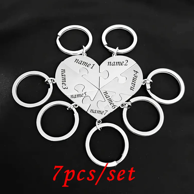 HeartLink™ Puzzle Keychain ❤️✨ — Custom Engraved Connection