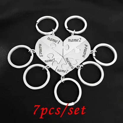 HeartLink™ Puzzle Keychain ❤️✨ — Custom Engraved Connection