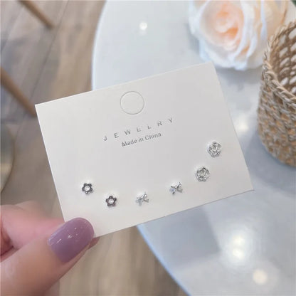 S925 Silver Mini Stud Earrings Set – Elegant, Simple & Cute Jewelry for Women & Girls™