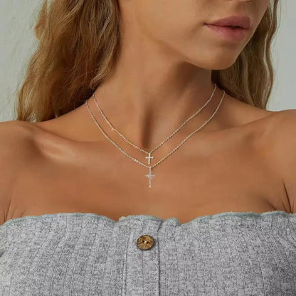 Eternal Grace – Cross & Crown Necklace