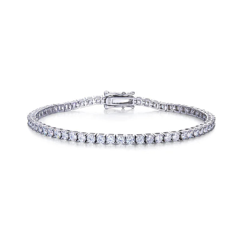 925 Sterling Silver Peridot Tennis Bracelet for Women