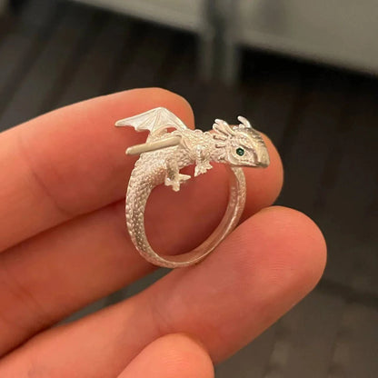 BabyDrake™ Adjustable Ring 🐉💍 Tiny Dragon, Big Charm