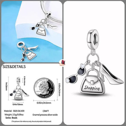 Original Fashion Camera Coffee Cup Flower Charm Beads Suitable for