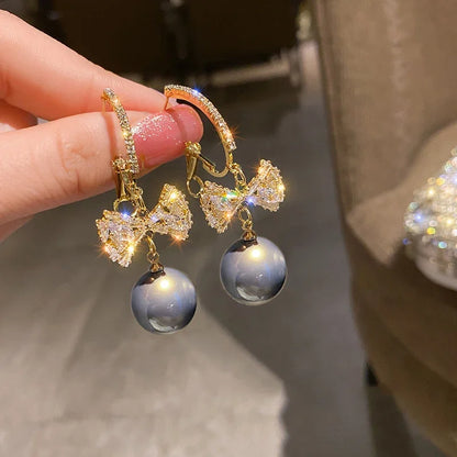Long Tassel Pearl Earrings