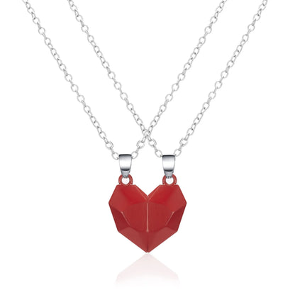 Good Simple Quality Couple Pendant Necklace Electrocardiogram,Magnetic
