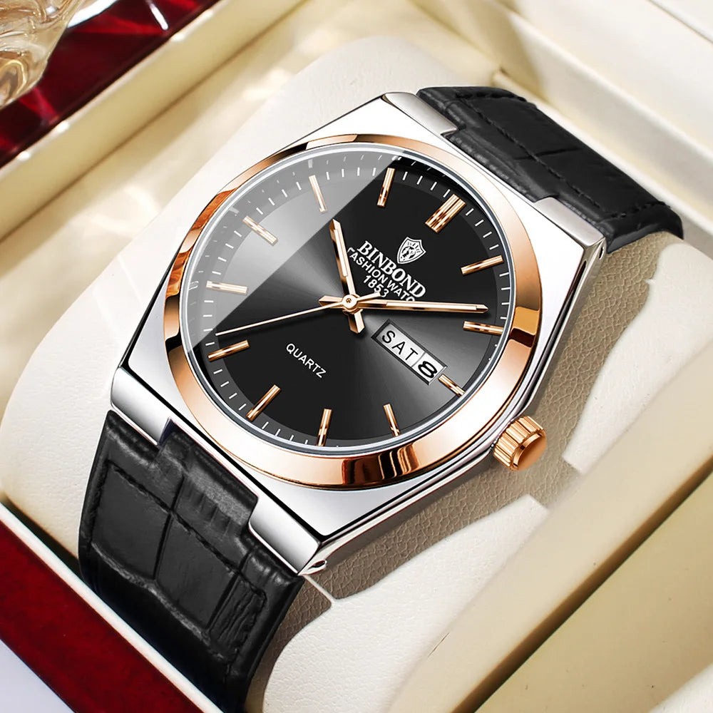 2025 Casual Business Fashion Quartz Wristwatches Gold Movement Clock Men Luxury Watch Automatic Watches Mens Gifts Reloj Hombre