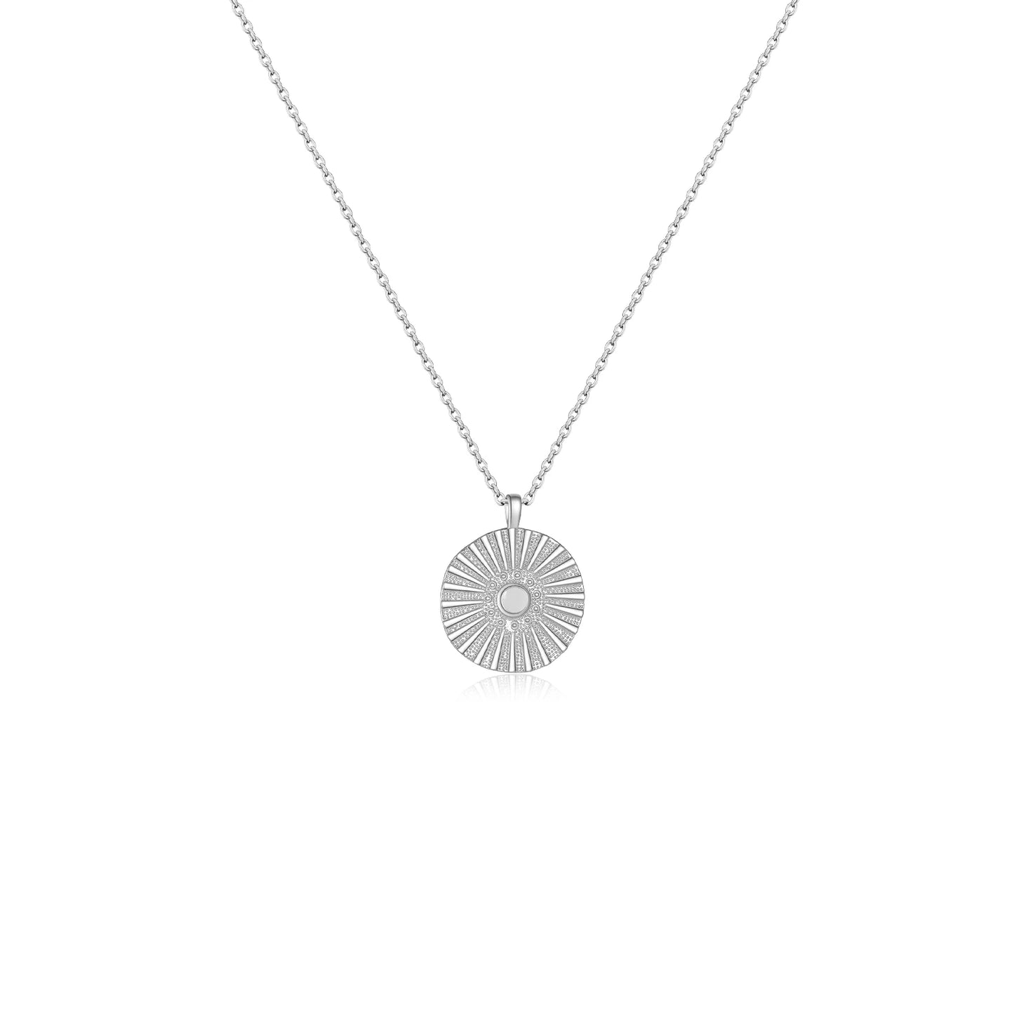 Wholesale Jewelry Cute Horse Eye 304 Stainless Steel Zircon 18K Gold Plated Pendant Necklace Cable Chain