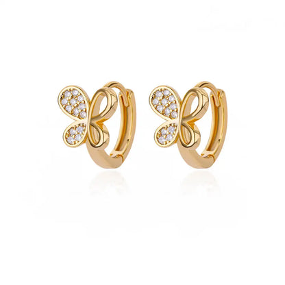 Zircon Round Hoop Earrings for Women Stainless Steel Round Circle Heart Evil Blue Earring Female Fashion Party Jewelry Gift BFF