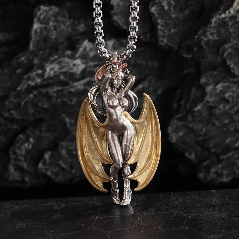 Guardian Angel Wings Cross Pendant Necklace