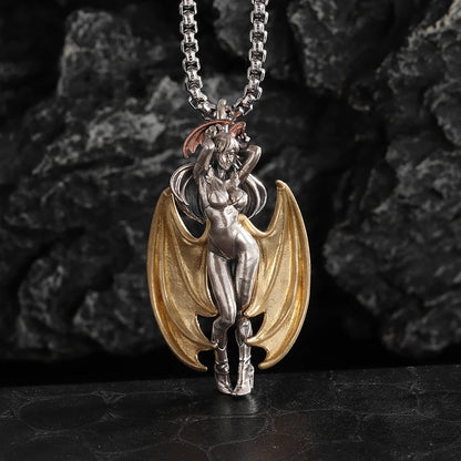 Guardian Angel Wings Cross Pendant Necklace