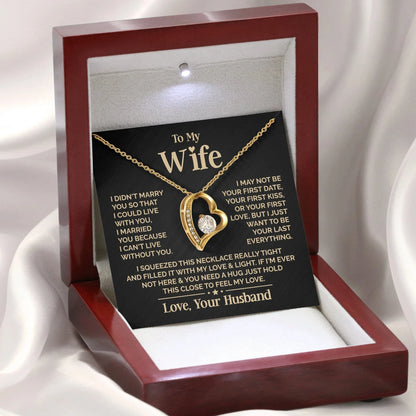 Daughter -  I closed my eyes - Dad - Forever Love Necklace