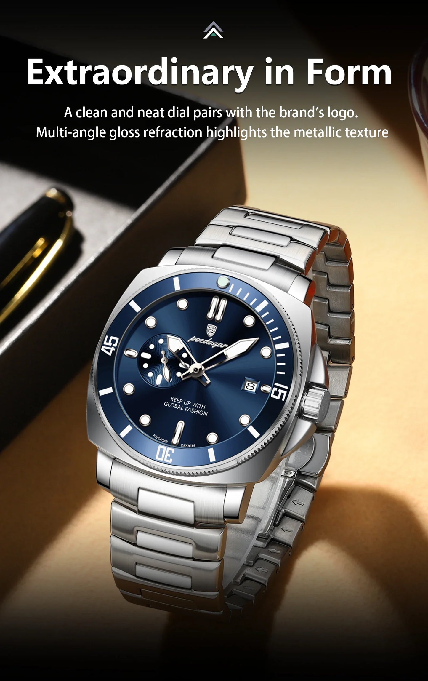 POEDAGAR SportLux® – Men’s Waterproof Quartz Watch