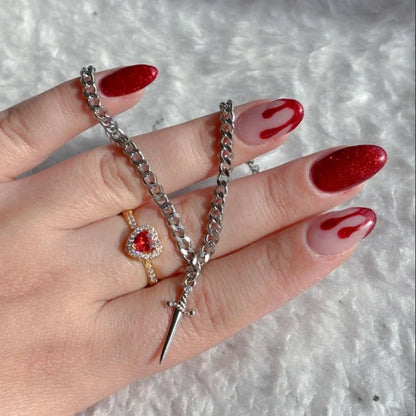 Valor Bond: Heart & Sword Bracelet