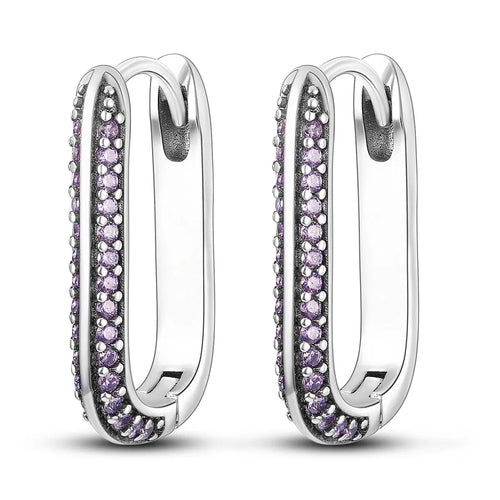 MULA 1PC Hoop Earrings Silver Plated Women Fashion Jewelry Gift For
