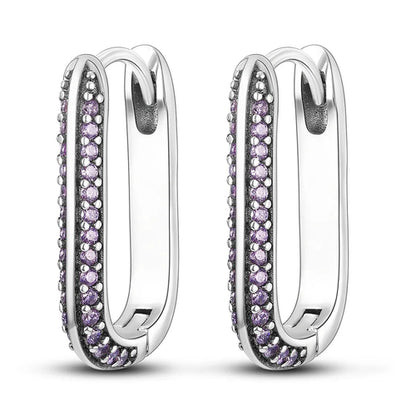 MULA 1PC Hoop Earrings Silver Plated Women Fashion Jewelry Gift For