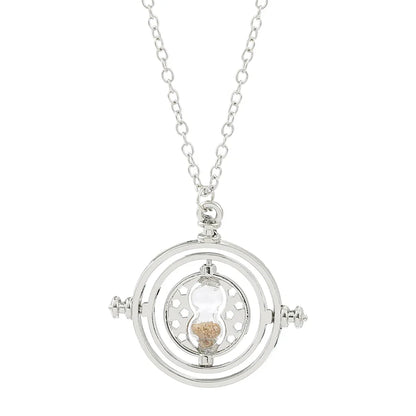 New Harried Time Necklace Timer Hourglass 360 Rotatable Potters Cosplay Props Astronomical Time Converter Magic School Fans Gift