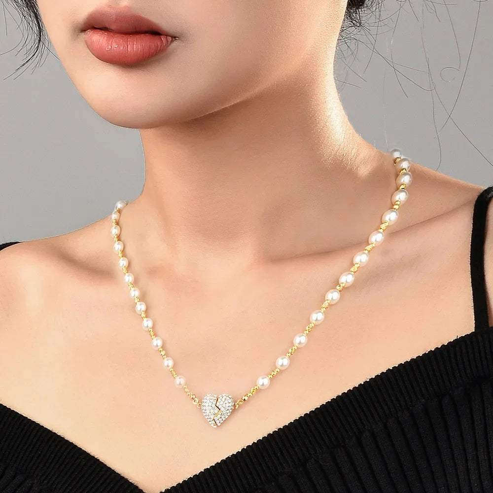 MagniHeart™ Pearl Necklace 💫 — Elegant, Romantic & Unique