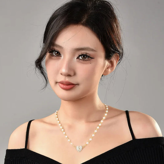 MagniHeart™ Pearl Necklace 💫 — Elegant, Romantic & Unique
